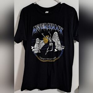 Aftershock 2021 Concert T Shirt Lineup Metallica Skeleton Angel Black